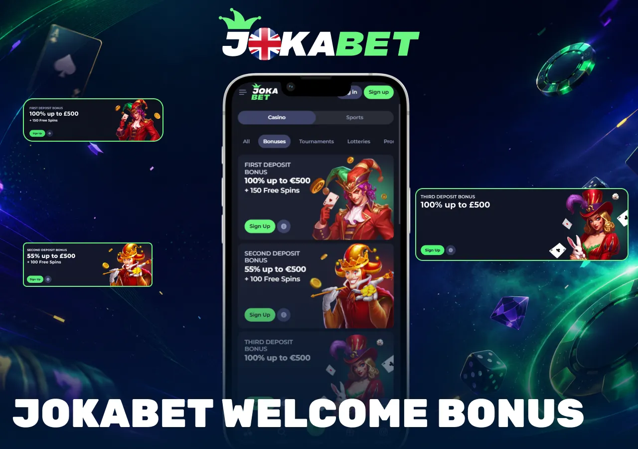 welcome bonus with first, second and third deposit offers, including bonus funds and free spins.
